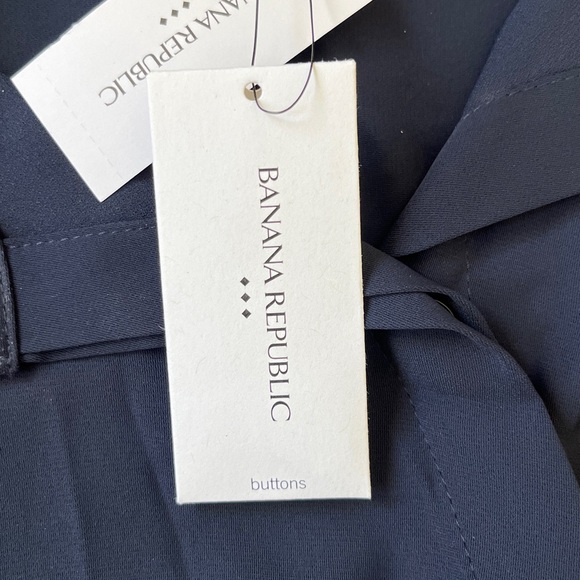 Banana Republic Navy Collared Mini Shift Dress NWT - Picture 4 of 5